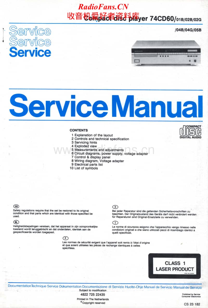 Marantz-CD-60-Service-Manual电路原理图.pdf_第1页