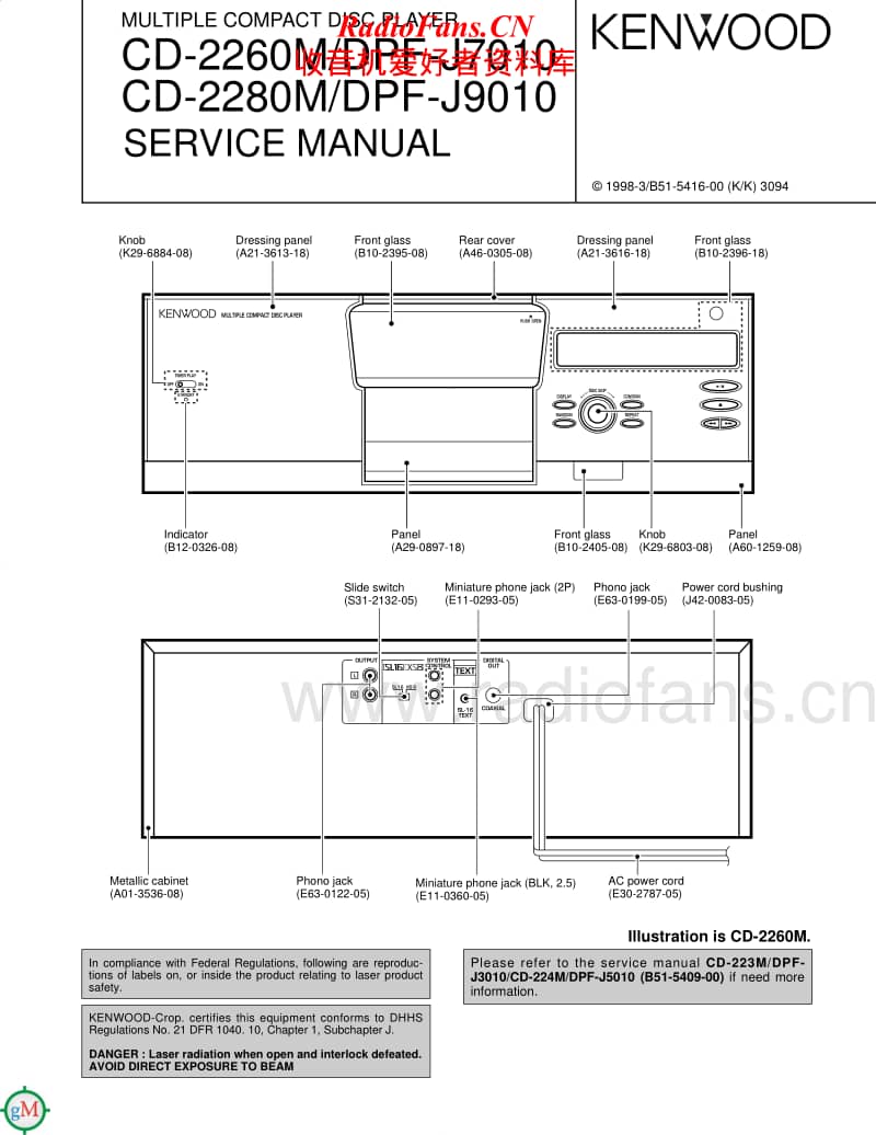 Kenwood-CD-2280-M-Service-Manual电路原理图.pdf_第1页