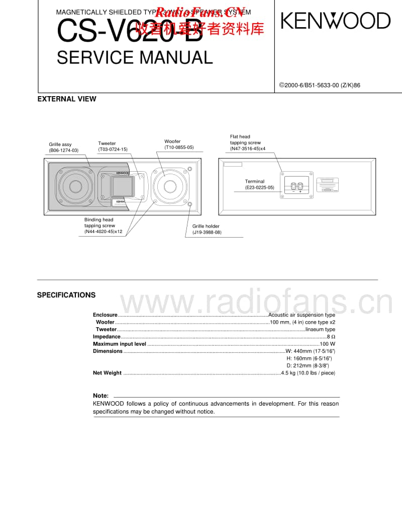 Kenwood-CSV-620-B-HU-Service-Manual电路原理图.pdf_第1页