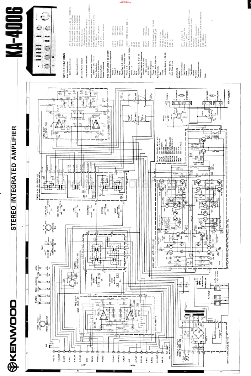 Kenwood-KA-4006-Schematic电路原理图.pdf_第1页