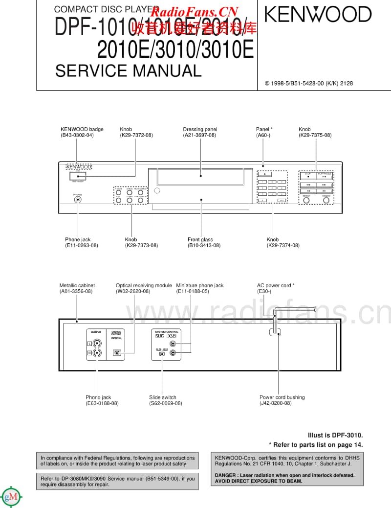 Kenwood-DPF-3010-Service-Manual(1)电路原理图.pdf_第1页