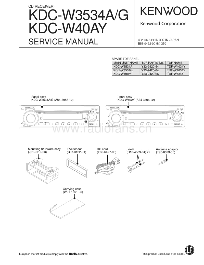 Kenwood-KDCW-3534-AG-Service-Manual电路原理图.pdf_第1页