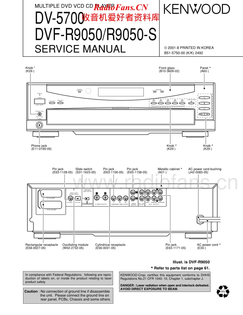 Kenwood-DVFR-9050-S-Service-Manual电路原理图.pdf_第1页