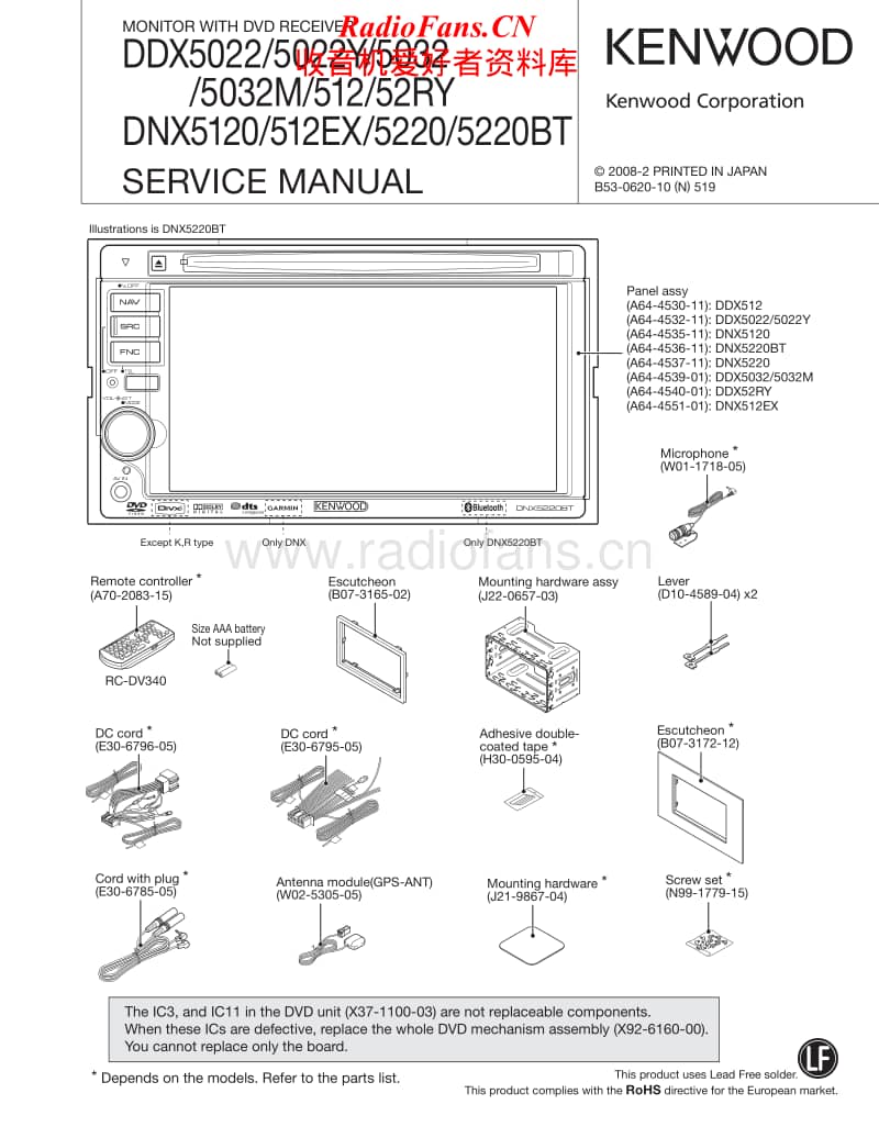 Kenwood-DDX-5032-HU-Service-Manual电路原理图.pdf_第1页
