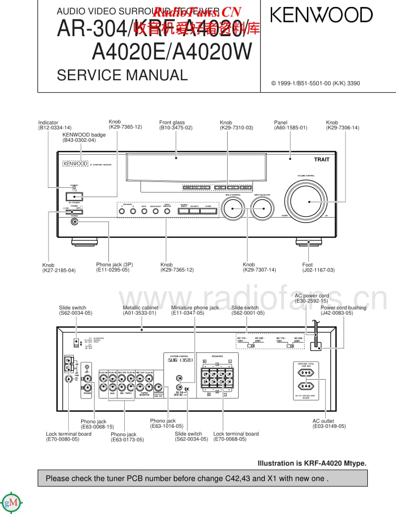 Kenwood-AR-304-Service-Manual电路原理图.pdf_第1页
