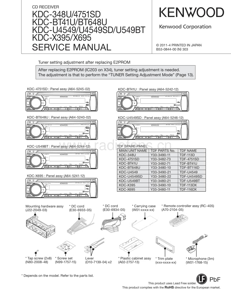 Kenwood-KDC-4751-SD-Service-Manual电路原理图.pdf_第1页
