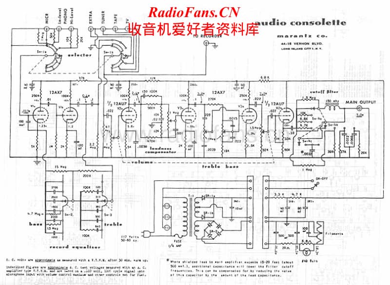 Marantz-Audio-Consolette-Schematic电路原理图.pdf_第1页
