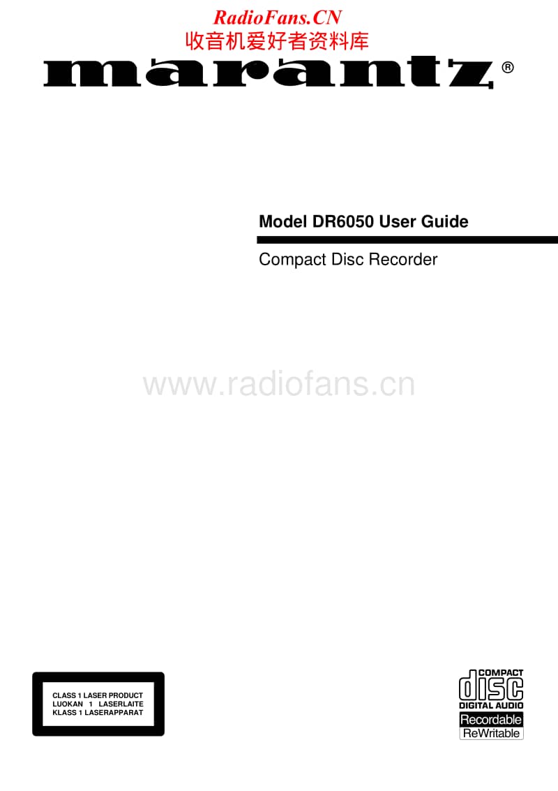 Marantz-DR-6050-Owners-Manual电路原理图.pdf_第1页