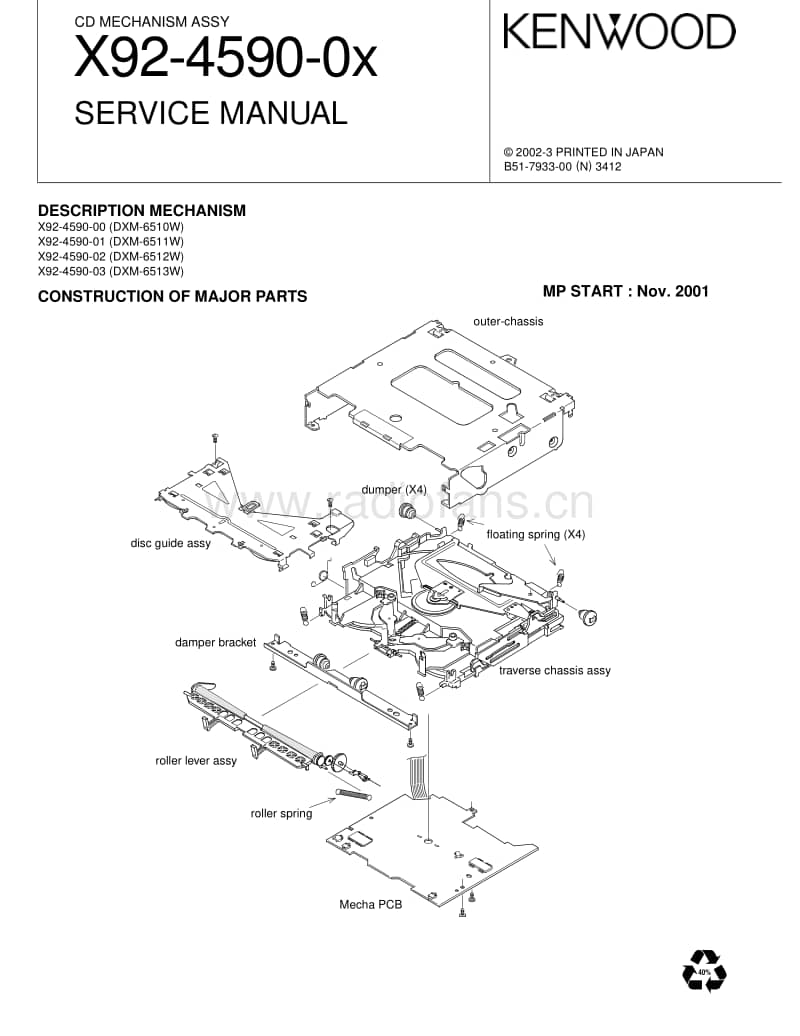 Kenwood-X-92-4590-00-Service-Manual电路原理图.pdf_第1页