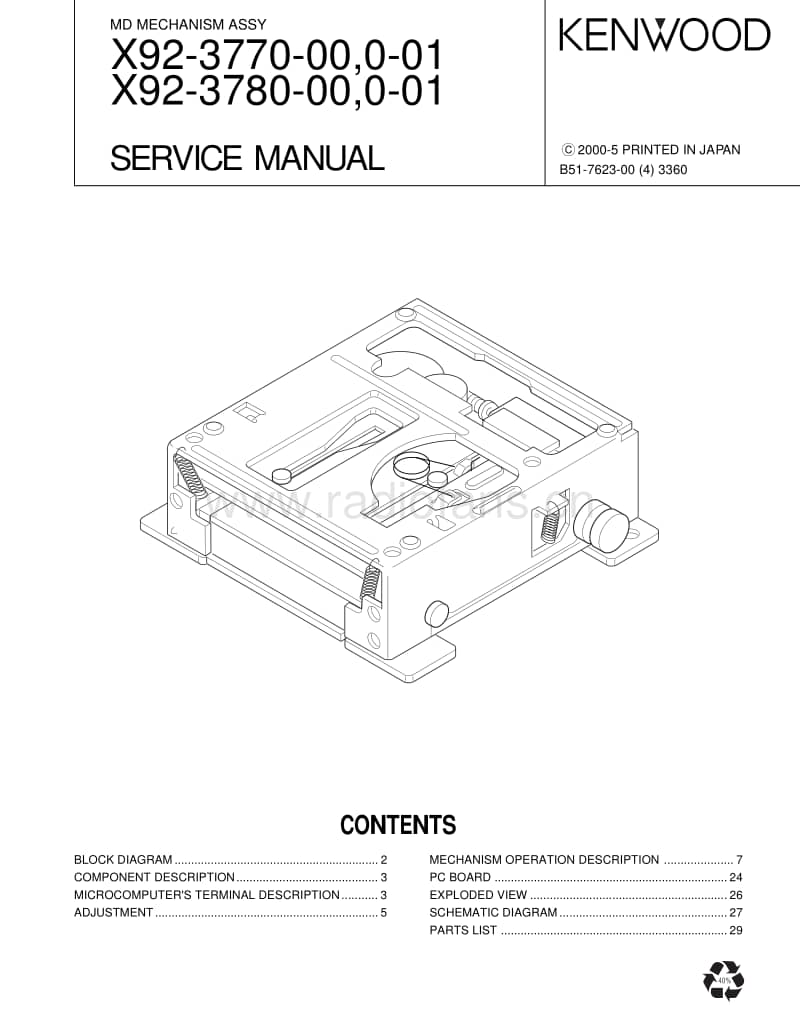 Kenwood-X-92-3770-00-Service-Manual电路原理图.pdf_第1页