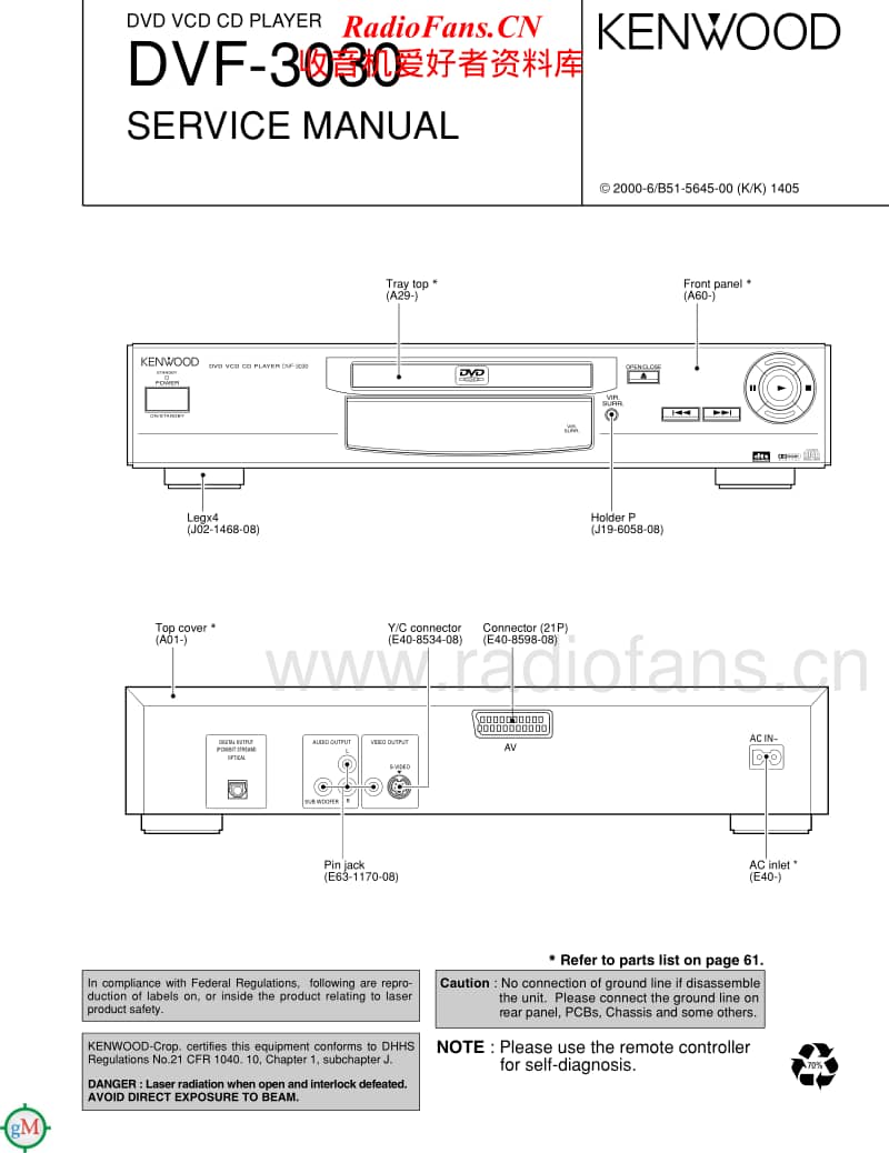 Kenwood-DVF-3030-Service-Manual电路原理图.pdf_第1页