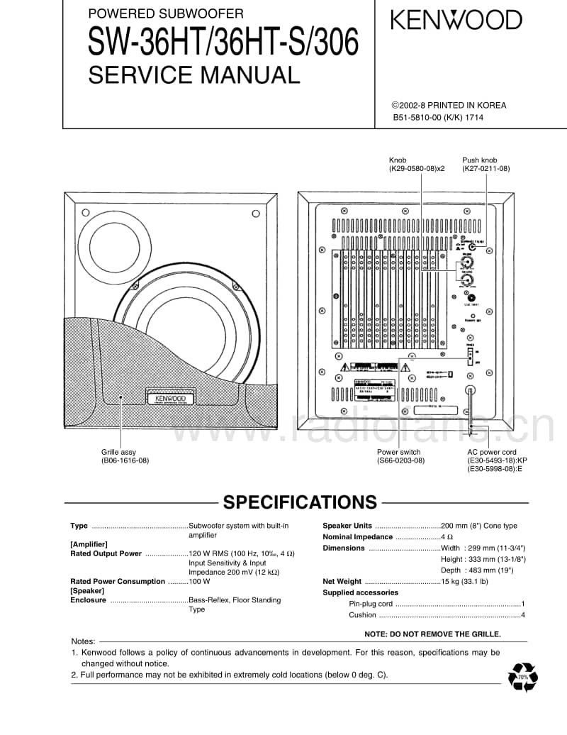 Kenwood-SW-36-HT-Service-Manual电路原理图.pdf_第1页
