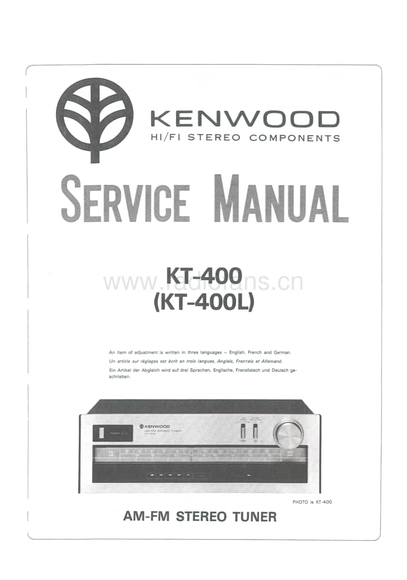 Kenwood-KT-400-400L-Service-Manual电路原理图.pdf_第1页