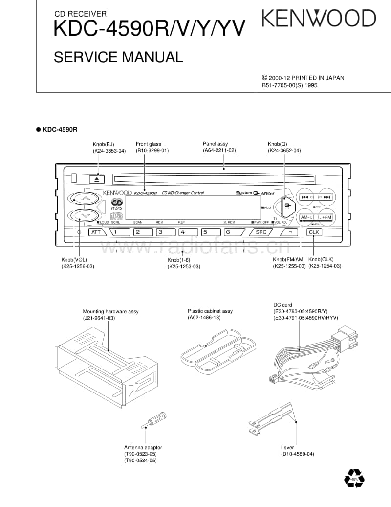 Kenwood-KDC-4590-YV-Service-Manual电路原理图.pdf_第1页