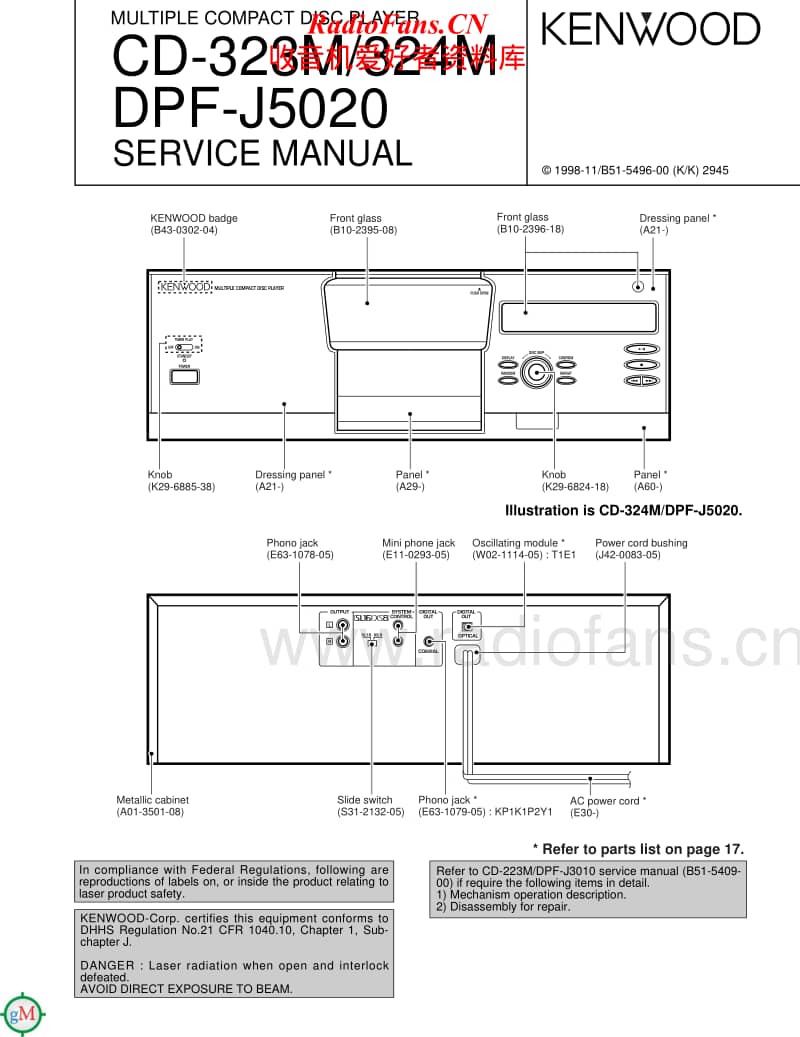 Kenwood-DPFJ-5020-Service-Manual(1)电路原理图.pdf_第1页
