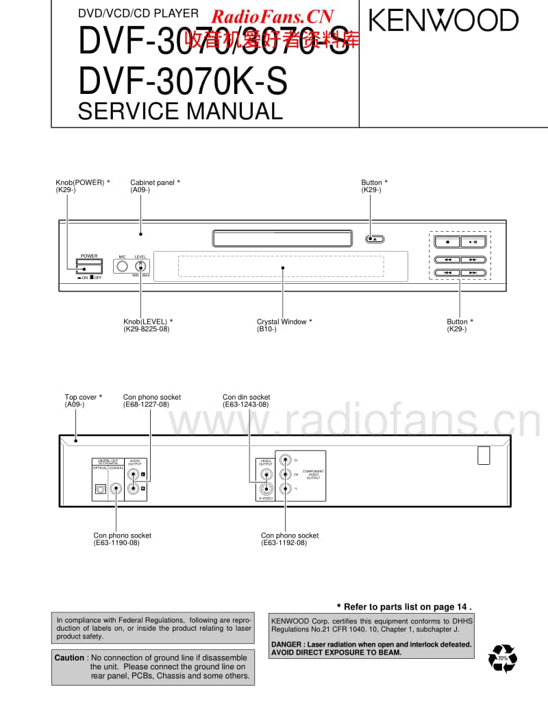 Kenwood-DVF-3070-S-Service-Manual电路原理图.pdf_第1页