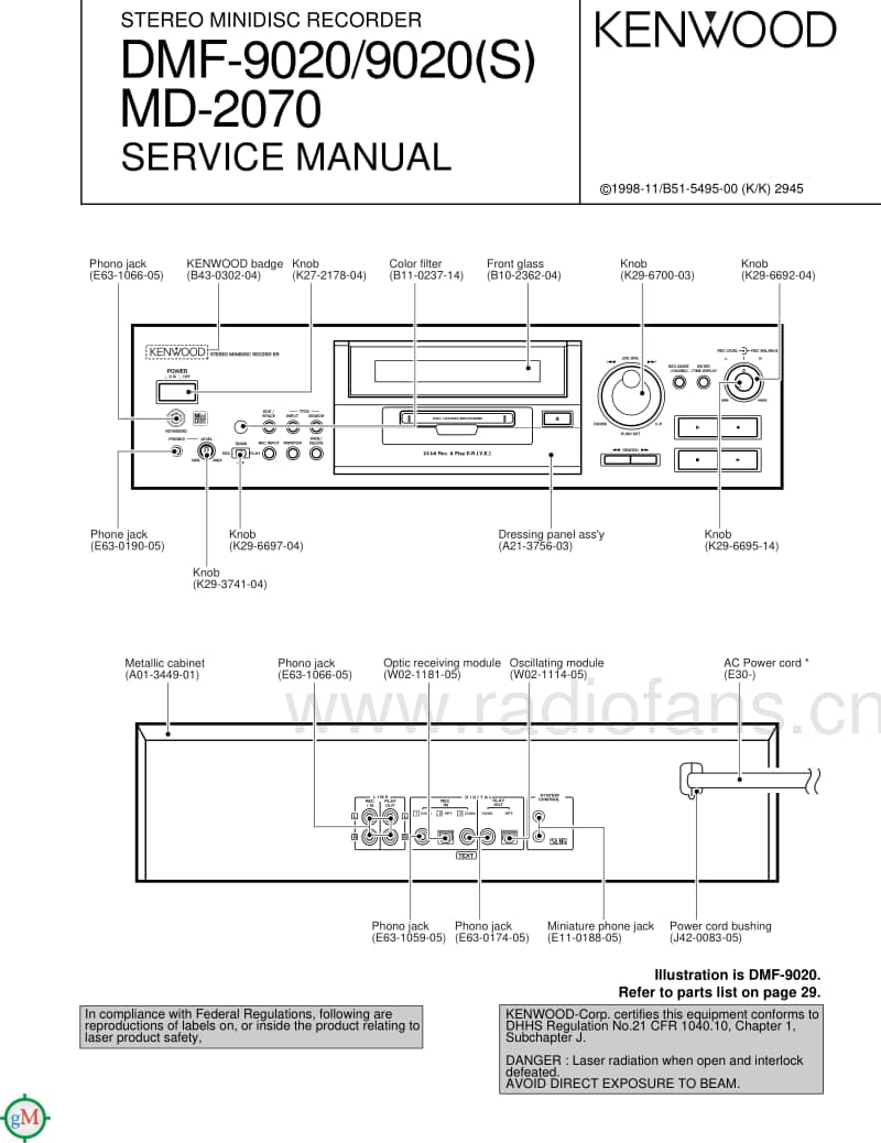 Kenwood-MD-2070-Service-Manual电路原理图.pdf_第1页