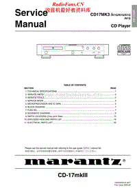 Marantz-CD-17-Mk3-Service-Manual电路原理图.pdf