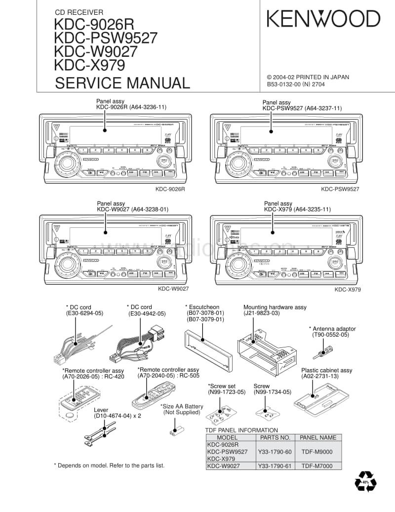 Kenwood-KDCX-979-Service-Manual电路原理图.pdf_第1页