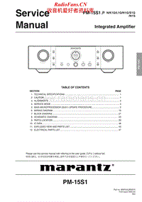 Marantz-PM-15S1-Service-Manual电路原理图.pdf