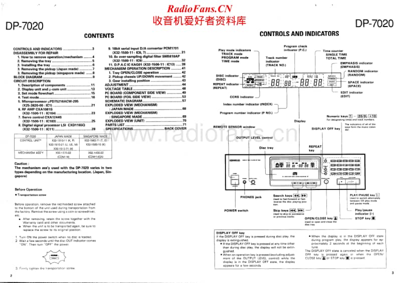 Kenwood-DP-7020-Service-Manual电路原理图.pdf_第2页