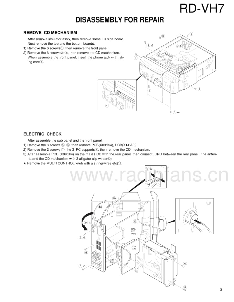 Kenwood-RDVH-7-Service-Manual电路原理图.pdf_第3页