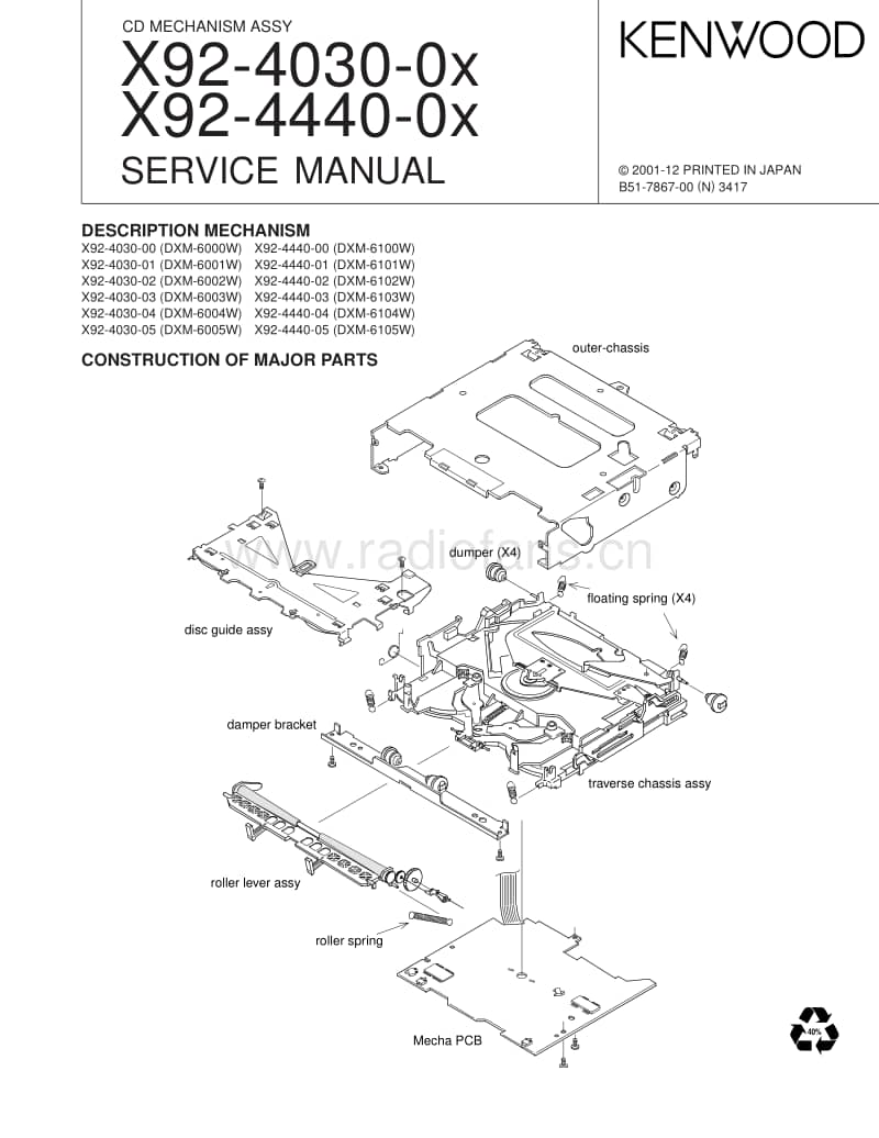 Kenwood-X-92-4030-00-Service-Manual电路原理图.pdf_第1页