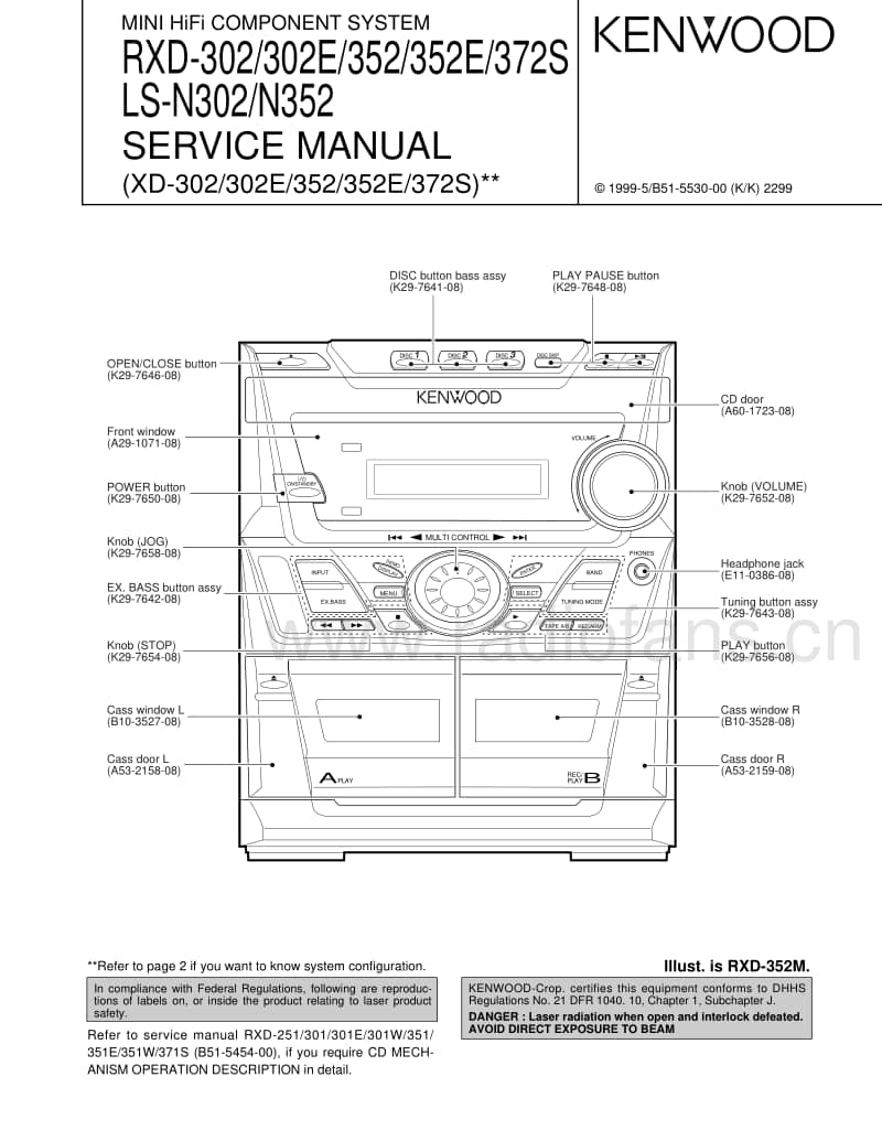 Kenwood-LSN-302-Service-Manual电路原理图.pdf_第1页