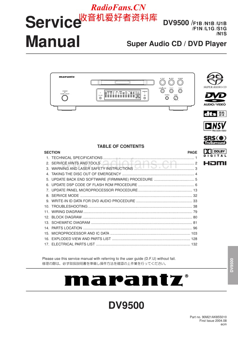 Marantz-DV-9500-Service-Manual电路原理图.pdf_第1页