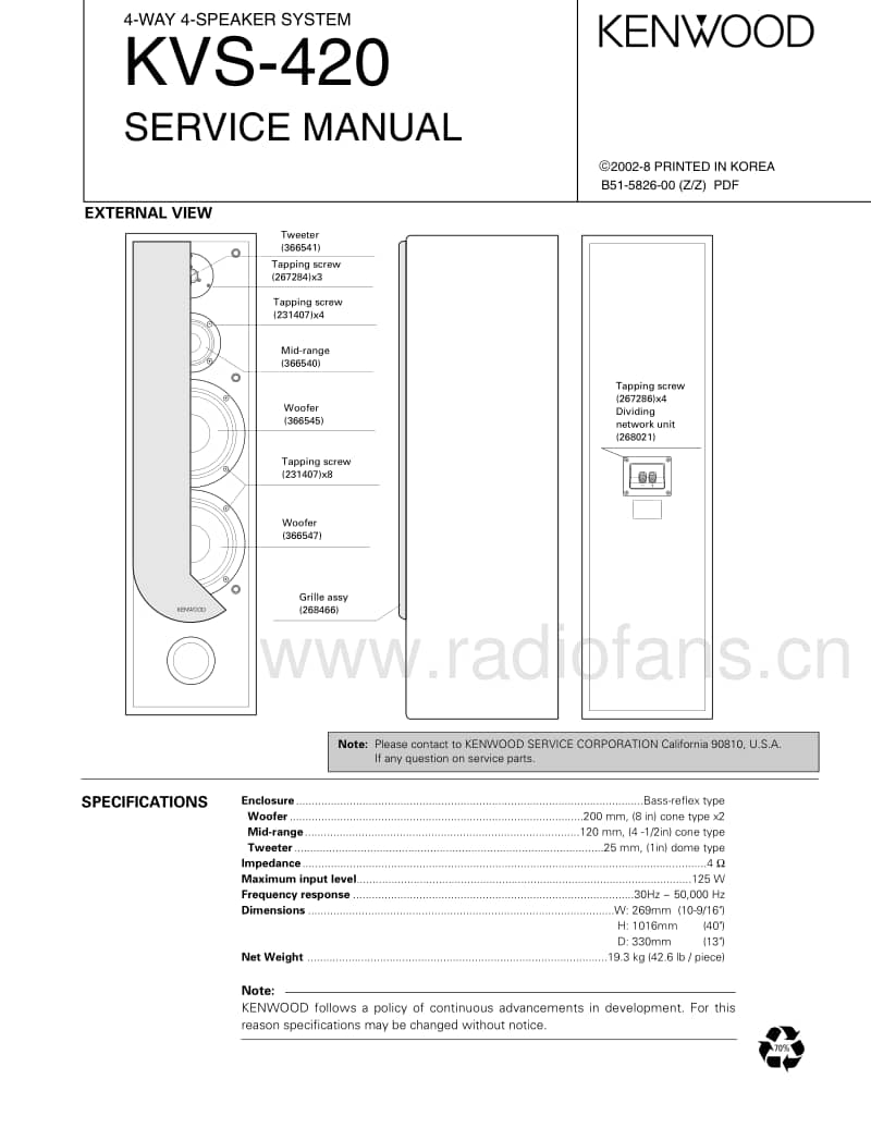 Kenwood-KVS-420-Service-Manual电路原理图.pdf_第1页