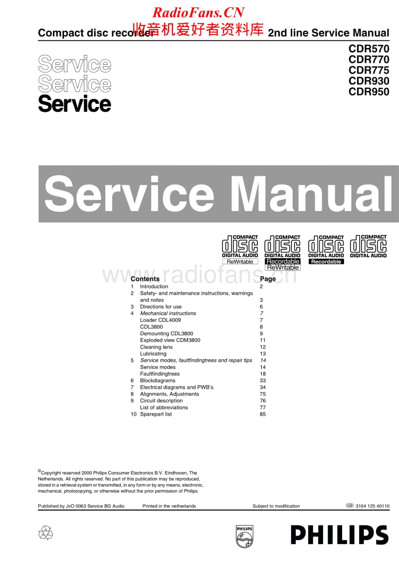 Marantz-CDR-770-Philips-Service-Manual电路原理图.pdf_第1页