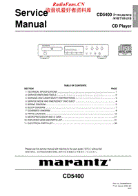 Marantz-CD-5400-Service-Manual电路原理图.pdf