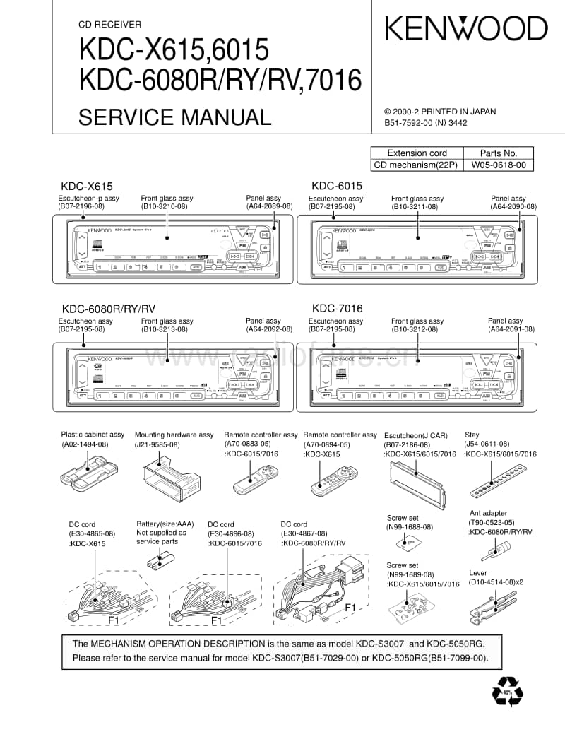 Kenwood-KDCX-615-Service-Manual电路原理图.pdf_第1页