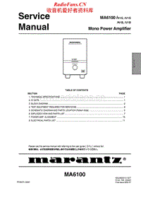 Marantz-MA-6100-Service-Manual电路原理图.pdf