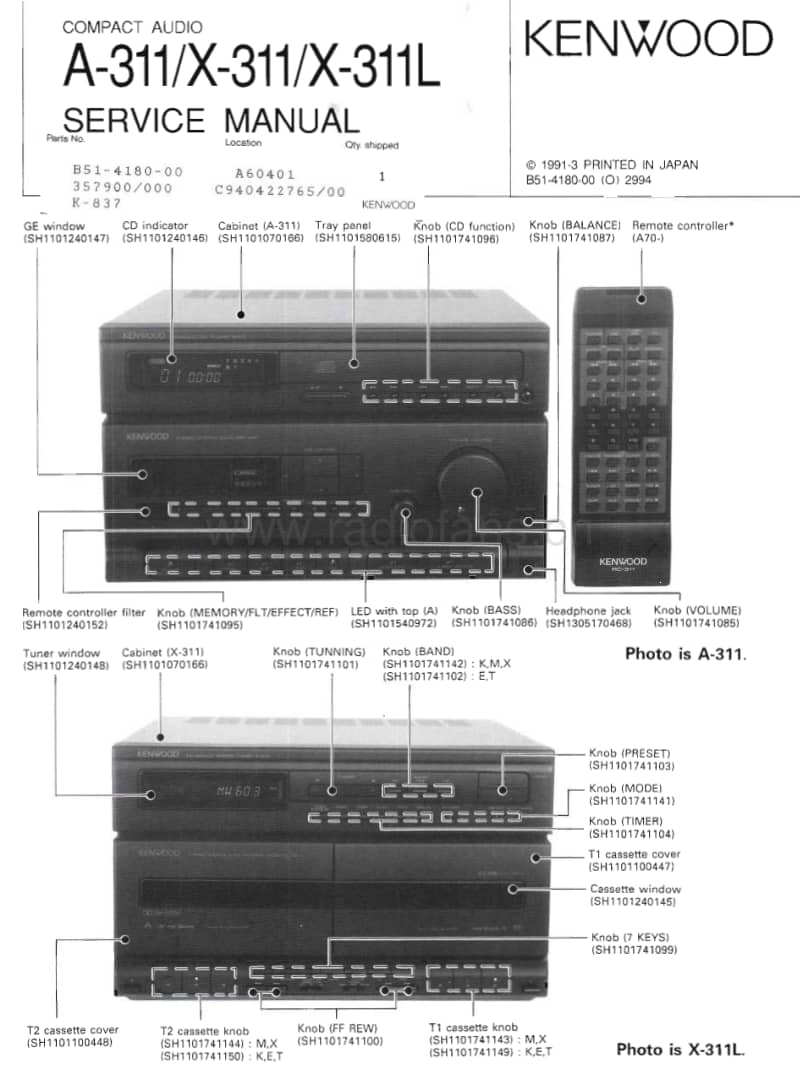 Kenwood-X-311-L-Service-Manual电路原理图.pdf_第1页