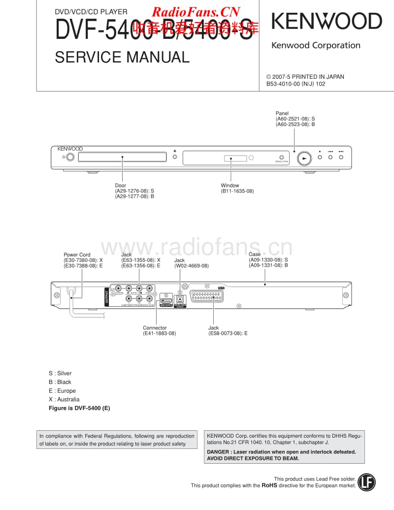 Kenwood-DVF-5400-Service-Manual电路原理图.pdf_第1页