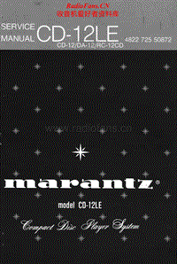 Marantz-CD-12-Service-Manual电路原理图.pdf
