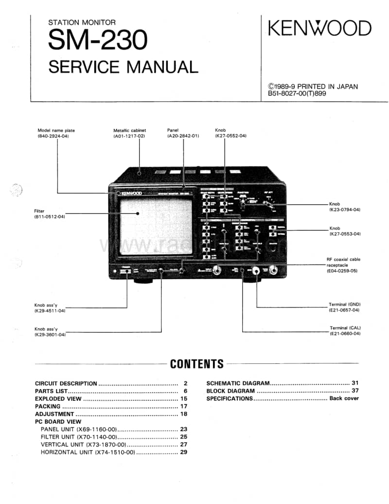Kenwood-SM-230-Service-Manual电路原理图.pdf_第1页
