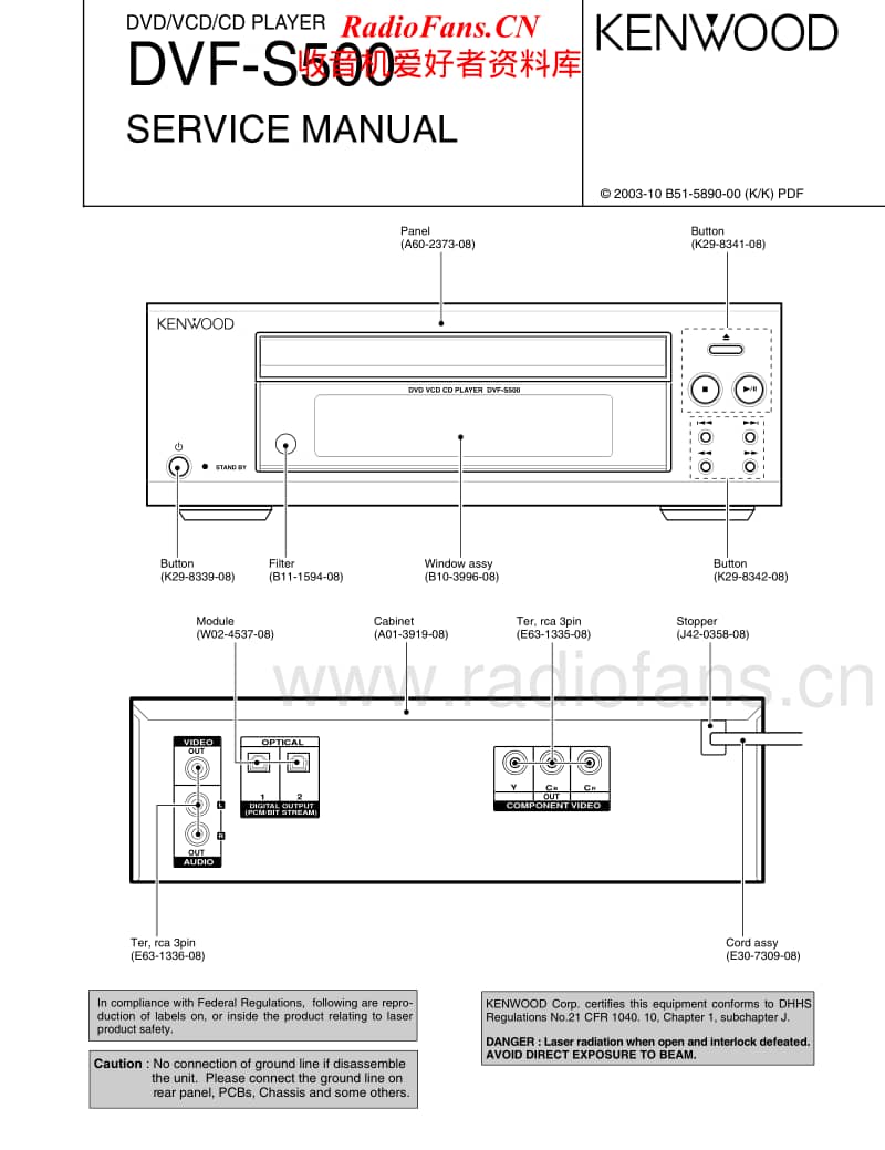 Kenwood-DVFS-500-Service-Manual电路原理图.pdf_第1页