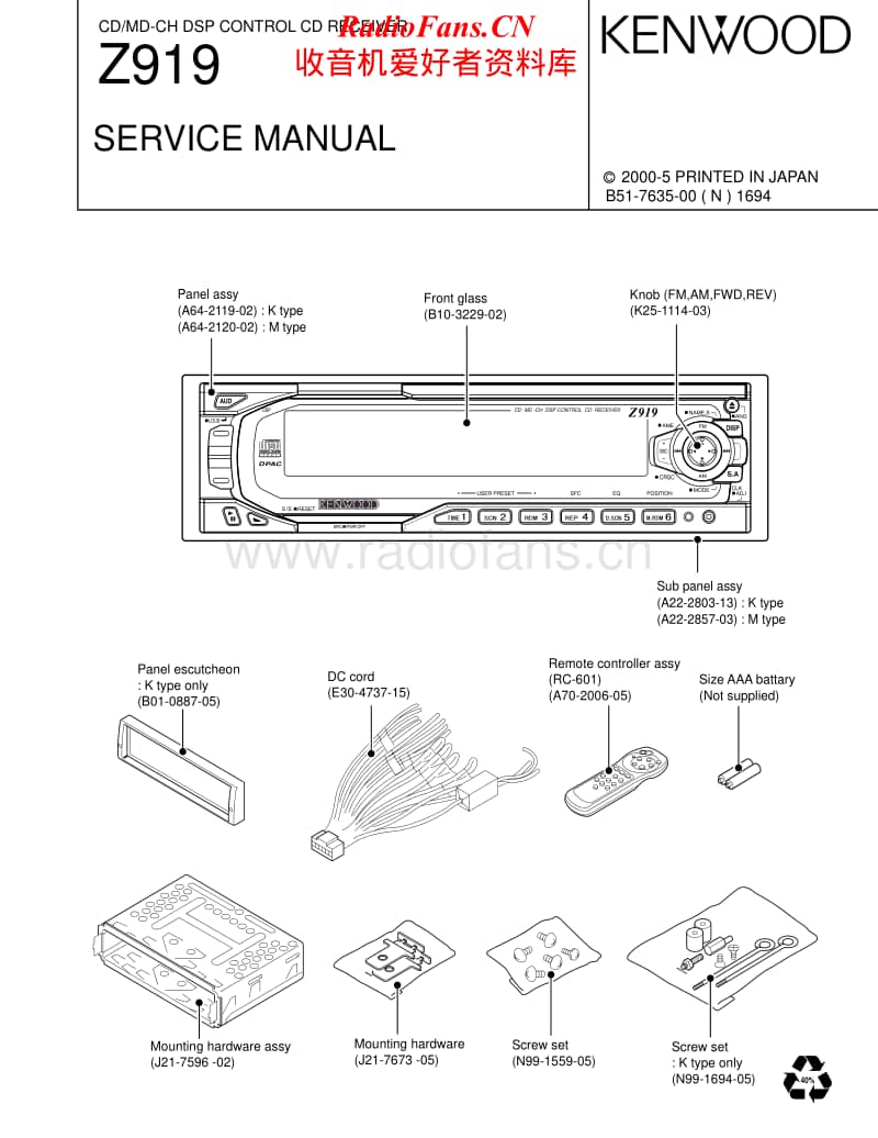 Kenwood-Z-919-Service-Manual电路原理图.pdf_第1页