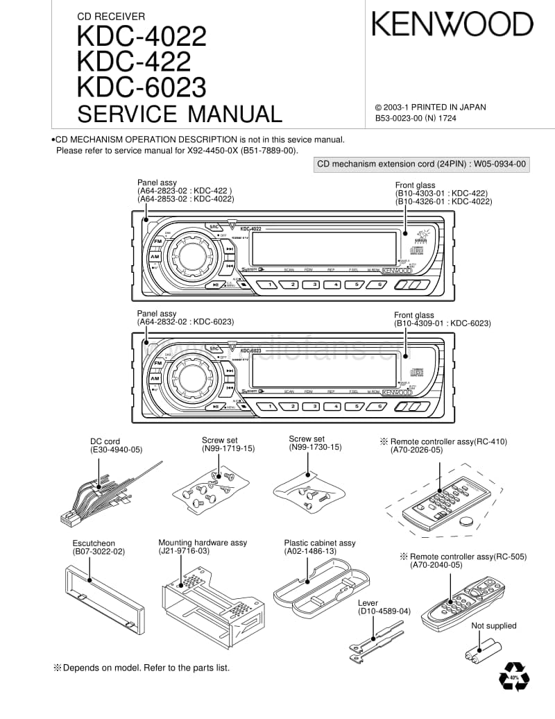 Kenwood-KDC-4022-Service-Manual电路原理图.pdf_第1页