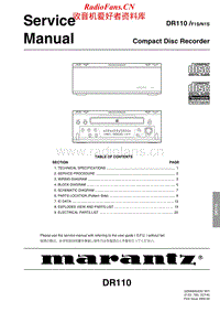 Marantz-DR-110-Service-Manual电路原理图.pdf