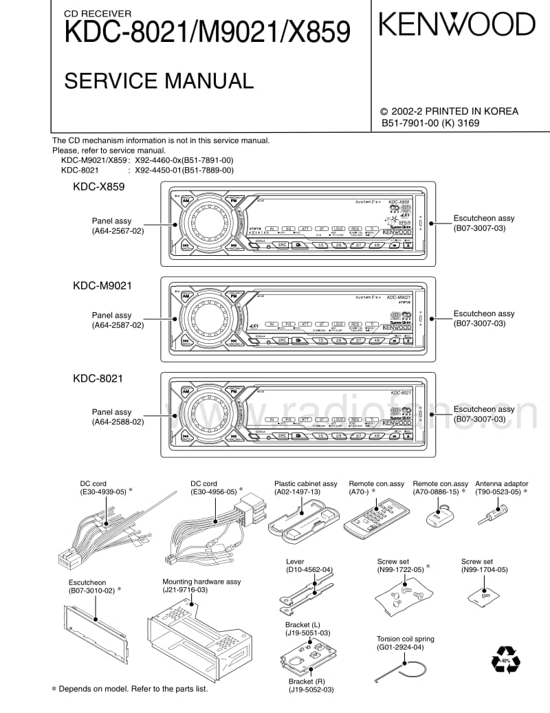 Kenwood-KDC-8021-Service-Manual电路原理图.pdf_第1页