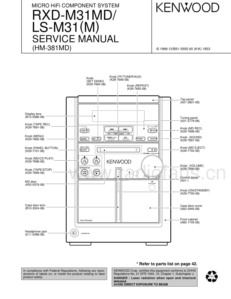 Kenwood-RXDM-31-MD-Service-Manual电路原理图.pdf_第1页