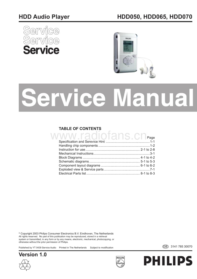 Philips-HDD-070-Service-Manual电路原理图.pdf_第1页