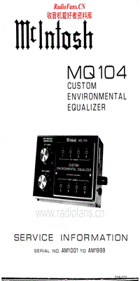 McIntosh-MQ-104-Service-Manual电路原理图.pdf