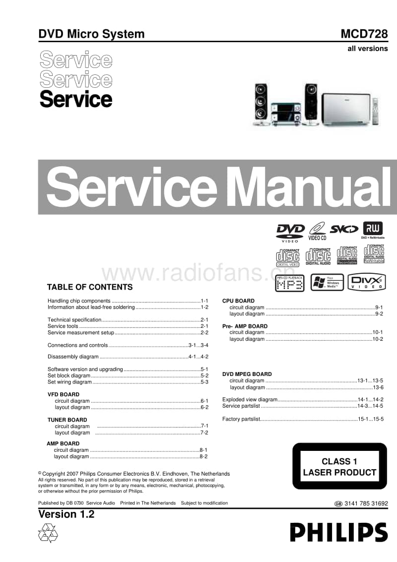 Philips-MCD-728-Service-Manual电路原理图.pdf_第1页