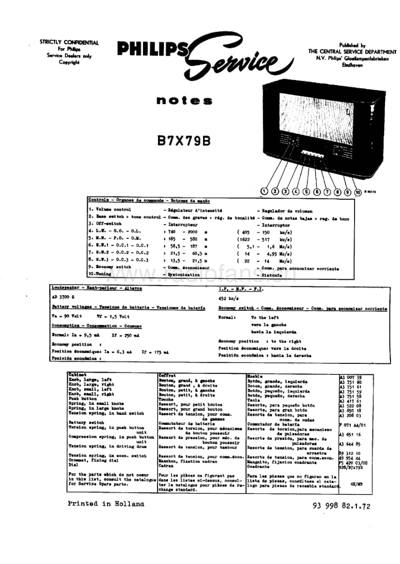 Philips-B-7-X-79-B-Service-Manual电路原理图.pdf_第1页