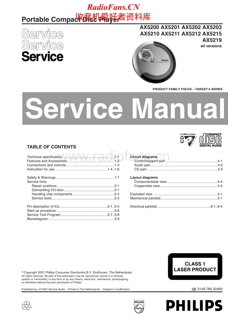 Philips-AX-5212-Service-Manual电路原理图.pdf_第1页