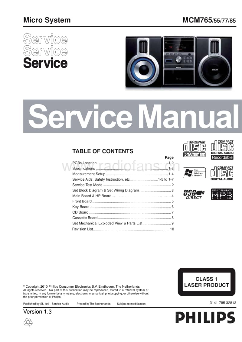 Philips-MCM-765-Service-Manual电路原理图.pdf_第1页
